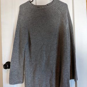 Cable Stitch Women's Crewneck Tunic Sweater Small Heather Grey